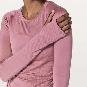 Lululemon Swiftly Tech long sleeve size 4 Moss Rose Pink